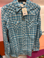 Roper shirt plaid blue 0062-0467 BU