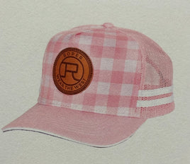 Roper truckers cap mini plaid pink RC2402