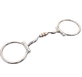 Small Port D Ring Snaffle Tongue Relief W/ Roller Copper Bit
Vendor:  Bar H Equine
SKU:  BEBTJ131
