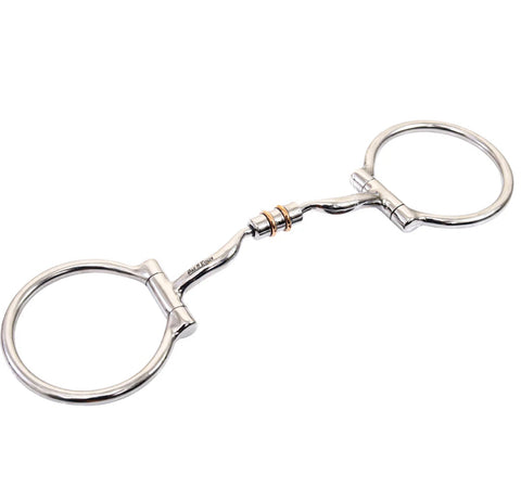 Small Port D Ring Snaffle Tongue Relief W/ Roller Copper Bit

Vendor:  Bar H Equine
SKU:  BEBTJ131