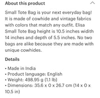 Myra cowhide tote purse