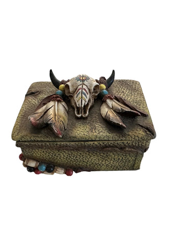 Pure Western Steer Head Jewellery Box