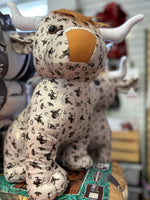 Long horn teddy cow plush