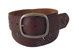 ROPER
Women's Leather Belt - Turquoise and Antique Nickel Finish Studs