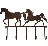 Hooks running horses