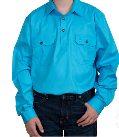 JUST COUNTRY sky 
Boy's - Lachlan - 1/2 Button
30303SKY-XSML.
Regular price $34.95