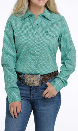 Cinch Womens green shirt MSW9201023