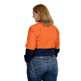 Jahna work shirt hi vis orange and navy