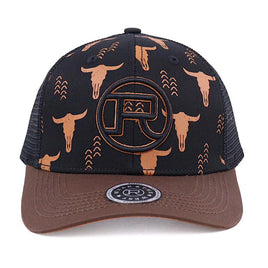 Roper Truckers Cap - Black/Brown
