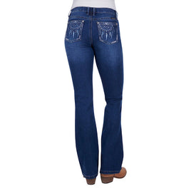 Pure Western Women's Trisha Boot Cut Jean 34" Leg True Blue