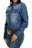 Cinch denim shirt
