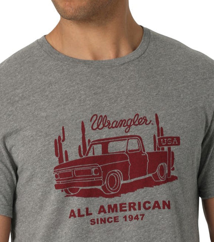 Wrangler, Men’s Grey All-American Truck Graphic T-Shirt, 112328864