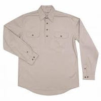 JUST COUNTRY MENS CAMERON WORKSHIRT - STONE