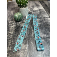 Latigo and off billet set nylon turquoise cactus
