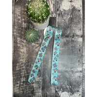 Latigo and off billet set nylon turquoise cactus