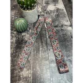 Latigo and off billet set nylon tooled cactus