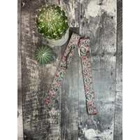 Latigo and off billet set nylon tooled cactus