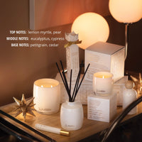 Urban Rituelle Lemon Myrtle, Golden Wattle, Poached Pear, Cypress Pine
Scented Soy Candle | 140gm