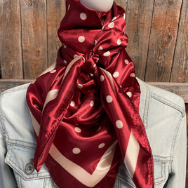 Burgundy Polka Dot Wild Rag / Scarf WR3051