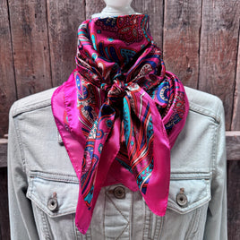 Pink Hippie Paisley Wild Rag / Scarf WR904