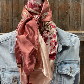 Raspberry Pink Floral Wild Rag / Scarf WR403