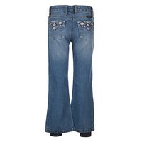 Pure Western Girl's Gia Boot Cut Jean - Retro Blue