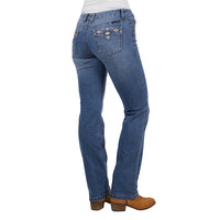 Pure Western Women's Gia Hi Rise Boot Cut Jean 34L - Retro Blue