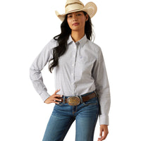 Ariat women’s Kirby Stretch Long Sleeve Wrinkle resistant Shirt ocean Geo