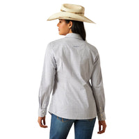 Ariat women’s Kirby Stretch Long Sleeve Wrinkle resistant Shirt ocean Geo