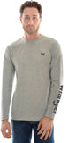 Men’s long sleeve logo tee grey marle xcp1568501