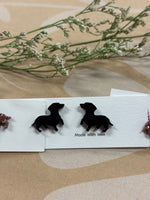 Sausage dog earrings