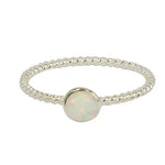 White opal ring