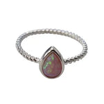 Opal teardrop pink