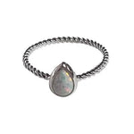 White opal teardrop