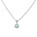 Round opal necklace