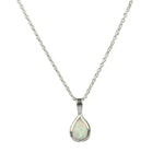 Teardrop opal necklace