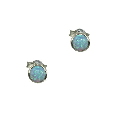 Opal stud earrings