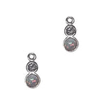 Opal dual crystal drop earrings