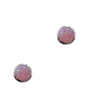 Pink opal stud