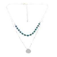 Stone and bead multi layered necklace Fabienne