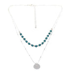 Stone and bead multi layered necklace