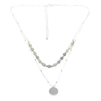 Stone and bead multi layered necklace Fabienne