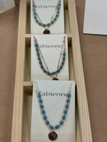 Stone and bead multi layered necklace Fabienne