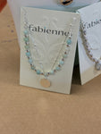 Stone and bead multi layered necklace