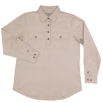 Just country Jahna 1/2 button work shirt in stone