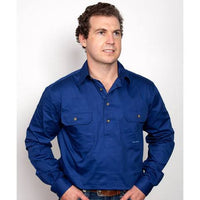 Just Country Men's - Cameron - 1/2 Button cobalt 
10101CBT