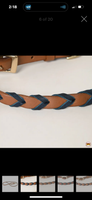 8ft western leather laced barrel roping reins