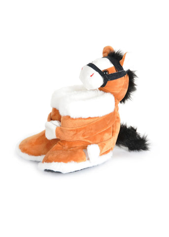 KIDS UNISEX FUR BOOT PONY SLIPPERS