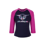 GIRLS WILDFLOWER L/S RAGLAN TEE