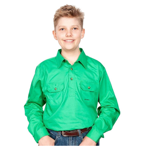 Lachlan boys work shirt ivy green